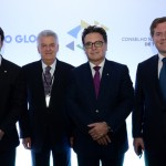 Marcelo Álvaro, futuro ministro do Turismo, Walfrido dos Mares Guia, primeiro ministro do Turismo do Brasil, Vinicius Lummertsz, ministro do Turismo, e Marx Beltrão, ex ministro do Turismo Marcelo Álvaro, futuro ministro do Turismo, Walfrido dos Mares Guia, primeiro ministro do Turismo do Brasil, Vinicius Lummertsz, ministro do Turismo, e Marx Beltrão, ex ministro do Turismo