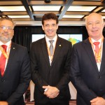 Marcelo Álvaro, futuro ministro do Turismo, entre Bob Santos, do MTur, e Herculano Passos, da Frentur