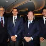 Marco Ferraz, da Clia Brasil, André de Almeida, da Almeida Law, Charles Darr, da MSC, e Leonardo Palhares, da Almeida Law