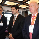 Marco Ferraz, presidente da Clia Brasil, Marcelo Álvaro, futuro ministro do Turismo, e Herculano Passos, da Frentur