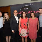 Marcos Café e Daniele de Medeiros, da Latam Airlines, Nelson Oliveira, da CWT, Lais Careche, da Latam, Soely Oliveira, da BCD, e André Sena, da Latam Airlines Marcos Café e Daniele de Medeiros, da Latam Airlines, Nelson Oliveira, da CWT, Lais Careche, da Latam, Soely Oliveira, da BCD, e André Sena, da Latam Airlines