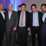 Michael Nagy, do Fairmont, Nilo Felix, secretário de Turismo do RJ, José Bouzón, do Arena Hotéis, Phillipe Campelo, do RioCVB, e Rafael Cardoso, do SindRio