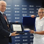 Paulo Senise, presidente da Turisrio, e Giuseppe Galano, comandante do MSC Seaview