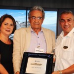 Rondon Brandão, presidente da Codeba, entre Marcia Leite e Giuseppe Galano, da MSC