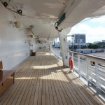 Terceiro deck tem área externa para os passageiros