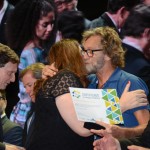 Vinicius Lummertzs, Magda Nassar, Rafael Torres e Manoel Linhares, durante o Prêmio Nacional do Turismo