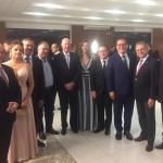 Geraldo Rocha, da Abav, Bob Santos, do MTur, Paulo Renato, secretário de Turismo do ES, Herculano Passos, da Frentur, Manoel Linhares, da ABIH, Vinicius Lummertz, ministro do Turismo, Orlando de Souza, do FOHB, e Toni Sando, da Unedestinos