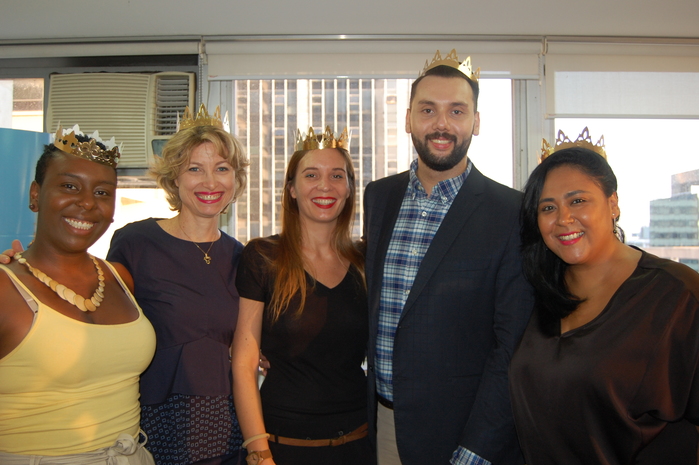 A equipe Atout France durante evento "Galette des Rois"