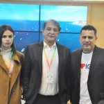 Diana Rocha e Arialdo Pinho, secretário de Turismo do Ceará, com Gilmar Piolla, secretário de Turismo de Foz do Iguaçu