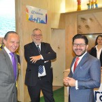 Embaixador Pompeo Andreucci e Gilson Lira visitam o estande do Ceará na Fitur 2019, com Enrique Martin-Ambrósio, da Abrescco