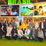 Equipe de expositores e colaboradores do Estande do Brasil na Fitur 2019, realizada entre os dias 23 e 27 de janeiro