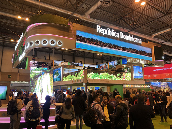 Fitur 2019 recebe mais de 253 mil visitantes; edição de 2020 já tem data 1 Estande da Républica Dominicana, destino parceiro da Fitur 2019