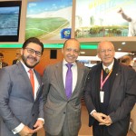 Gilson Lira, da Embratur, Pompeo Andreucci, embaixador do Brasil na Espanha, e Abdon Barreto, diretor de Turismo do Rio Grande do Sul