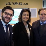 Gilson Lira e Teté Bezerra, da Embratur, com o cônsul do Brasil em Madrid, Renan Leite Paes Barreto