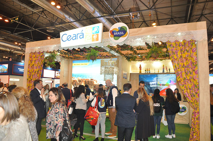 Movimentação no estande do Ceará durante a Fitur