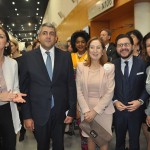 Reyes Maroto, ministra do Turismo da Espanha, Zurab Pololikashvili, secretário-geral da OMT, e Ana Pastor, presidente do Congresso espanhol, com Gilson Lira e Teté Bezerra, da Embratur