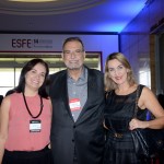 Carolina Negri, do Sindepat, Inbrahim Georges Tahtouth, da IT Mice, e Luciane Leite, da WTM-LA