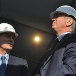 Pierfrancesco Vago, presidente executivo da MSC ao lado de Laurent Castaing, dirigente do Chantiers de L'atlantique Pierfrancesco Vago, presidente executivo da MSC ao lado de Laurent Castaing, dirigente do Chantiers de L'atlantique