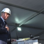 Pierfrancesco Vago, presidente executivo da MSC, agradeceu a parceria com o estaleiro e a presença do público global na cerimônia Pierfrancesco Vago, presidente executivo da MSC, agradeceu a parceria com o estaleiro e a presença do público global na cerimônia