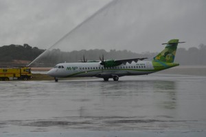 MAP Linhas Aéreas realiza voo inaugural de nova aeronave ATR 72-500