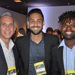 Mauricio Schumacher e Rodrigo Barbosa, do Best Western Copacabana, com Diego Nolasco, do Nobile Suites