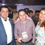 Romulo Araujo, da equipe de Corporativo da Nobile em Brasília, Murilo Gonzales, do Best Western Linhares, Samara Bezerra, do Red Roof Vitoria