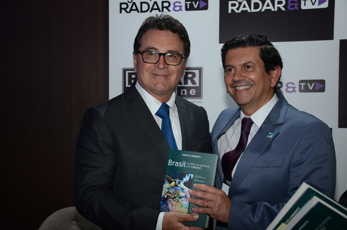 Vinicius Lummertz, secretário de Turismo de São Paulo, e Otávio Leite, secretário de Turismo do Rio de Janeiro Vinicius Lummertz, secretário de Turismo de São Paulo, e Otávio Leite, secretário de Turismo do Rio de Janeiro