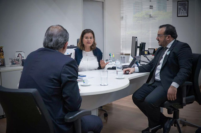 Embratur debate internacionalização de Mato Grosso 1 Presidente do Instituto recebe secretários do governo do estado para discutir ideias para promoção turística da região e do Pantanal no exterior
