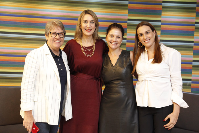 Ana Maria Berto, diretora da Orinter, Luciane Leite, diretora da WTM-LA, Daniela Roman, presidente da Intermaerican Network, e Adriana Cavalcanti, presidente do Conselho da WTM-LA