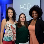 Camila Marques e Pamela Donato, da CVC, e Iara Almeida, da Latam Travel