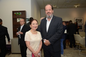 Chieko Aoki  e Eduardo Sanovicz