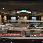 Todos os andares possuem uma maquete de algum navio da MSC