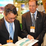 Fausto Franco, secretário, e Benedito Braga, subsecretário de Turismo, conheceram a revista do M&E para esta BTL 2019