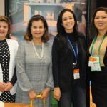 Teté Bezerra, presidente da Embratur, com Ana Maria Costa, Marcela Pessoa e Nayara Santana, do RN