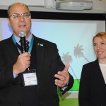 Wilson Witzel, governador do RJ, e Celia Munhoz, diretora da Iberia