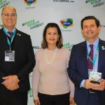 Wilson Witzel, governador do Rio de Janeiro, Teté Bezerra, presidente da Embratur, e Otávio Leite, secretário de Turismo do RJ