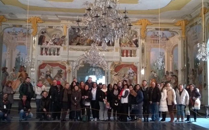 O grupo visitou algumas áreas do interior do castelo