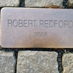 Placa de Robert Redford na fachada do Grandhotel Pupp