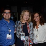 Andre Almeida, Elaine Blazys e Jane Terra, do Visit Orlando