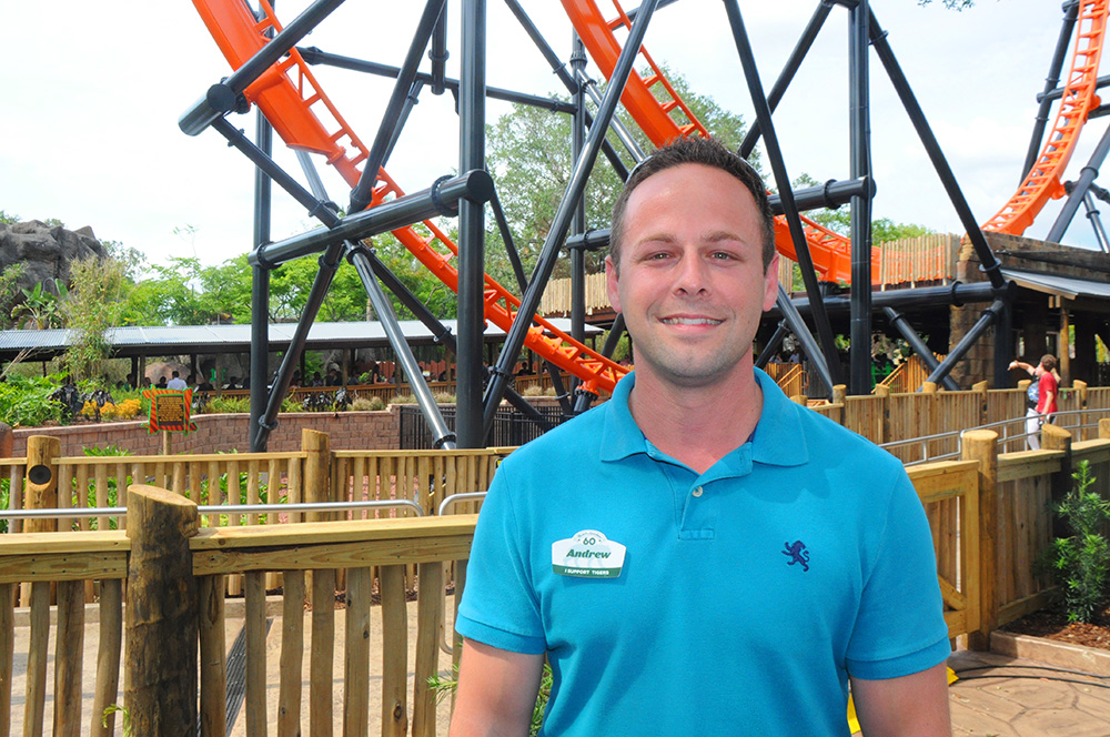 "Tigris traz elementos inéditos à indústria", diz presidente do Busch Gardens 2 Andrew Schaffer, engenheiro e design responsável pela construção da Tigris