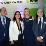 Cesar Ramirez e Andrea Wolleter, do Chile, com Luciane Leite e Claude Blanc, da WTM