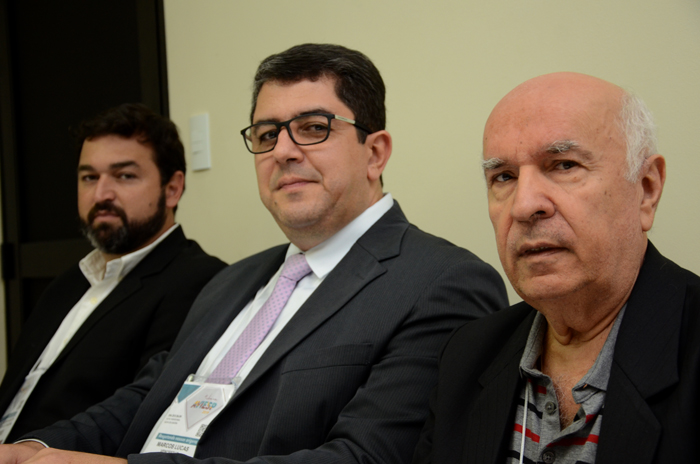 Marcelo Gatti, Marcos Lucas e Sebastião Pereira, diretores da Aviesp