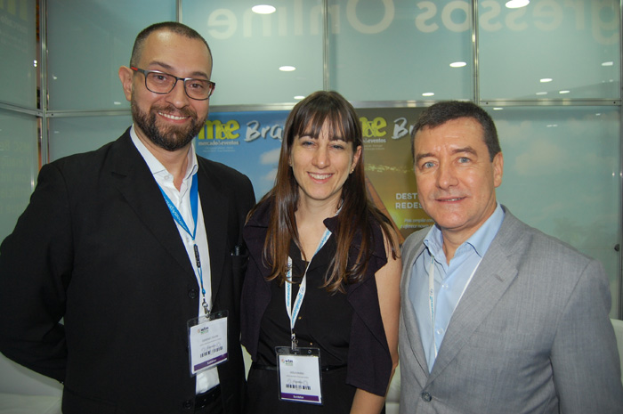 Diogenes Toloni, Gisela Marino e Ivan Blanco, da Aerolíneas Argentinas