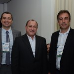 Edmilson Romão, da Abav-SP, Toni Santos, do Visit São Paulo, e André Eduardo, prefeito de Socorro