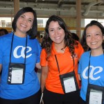 Helenice Barros, da Gol, com Marcia Santos e Claudia Shishido, da Air Europa