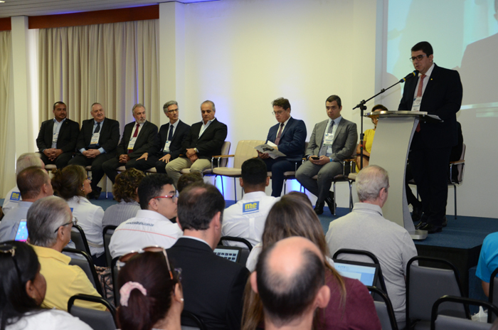 Marcos Lucas, presidente da Aviesp, na abertura do evento