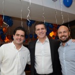 Patrick Yvars, do Visit Orlando, entre Fernando Nobre e Fabiano Araújo, da RCA
