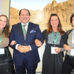 Patrícia Bastos, da Bastour, com Ashraf Safel, Monica Miotto, do Galaxia Group, e Silvia Sá , da Tablet Tours