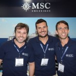 Rafael Sacomani, Marcio Genaro e Ivan Mauro, da MSC Cruzeiros