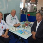 Rosa Masgrau e Roy Taylor, do M&E, com Tom Lyra, presidente da Agência de Turismo do Tocantins